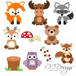 Animal Baby Woodland Animals Clipart Free Set Cute Forest ...