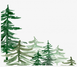 Green Watercolor Hand Painted Forest Transparent - Free ...