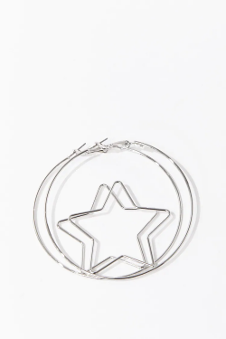 Star Hoop Earrings