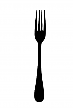 Fancy Fork PNG Black And White Transparent Fancy Fork Black ...