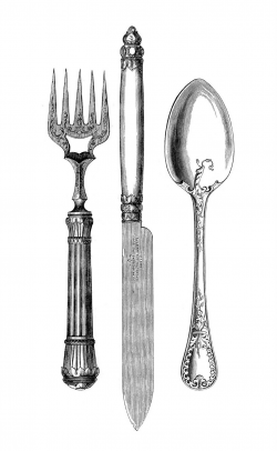7 Free Fork and Spoon Clipart - The Graphics Fairy