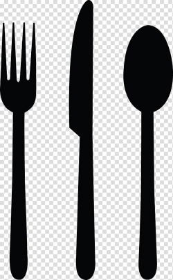 Silhouette of cutlery set illustration, Knife Fork Spoon ...