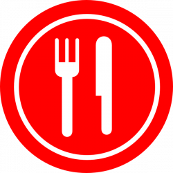 Red Plate With Knife And Fork Clip Art at Clker.com - vector ...