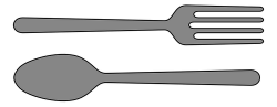 Vector clip art of fork and spoon | Public domain vectors