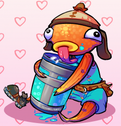 Being on land so much made Fishstick thirsty. So I drew him ...
