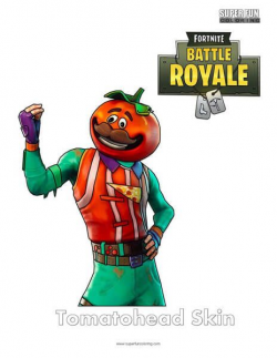 Fortnite Tomatohead Skin Coloring Page in 2019 | Cool ...