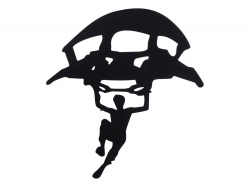 gatjed - Wood Cooker Fortnite Parachute Wall Decor - Black