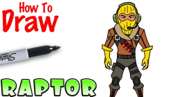 How to Draw Raptor | Fortnite