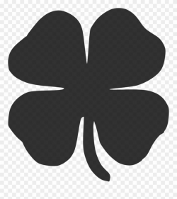 4 Leaf Clover Clip Art Black And White - 4 Leaf Clover Black ...