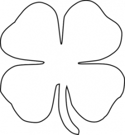 Four Leaf Clover Clipart Black And White