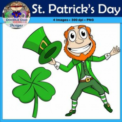 St. Patrick\'s Day Clip Art (Leprechaun, Four Leaf Clover ...