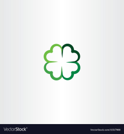 Four leaf clover luck icon clip art