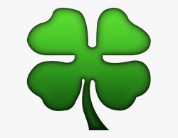 Four Leaf Clover Emoji Transparent , Transparent Cartoon ...