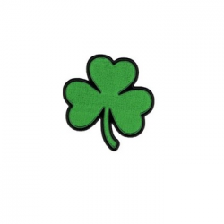 Small Four Leaf Clover - Lucky Irish Shamrock - Embroidered Iron On Or Sew  On Patches - Buy New Fashion Embroidered Flower Appliques Patches,Cute ...