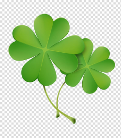 Two green leaves , Four-leaf clover Icon, Green Clover ...