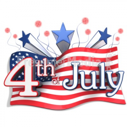 American Flag Behind Fourth of July Text - Great PowerPoint ...