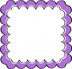 Purple Scalloped Frame - Free Clip Art Frames