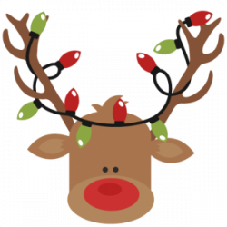 Reindeer With Christmas Lights SVG cutting files for scrapbooking ...