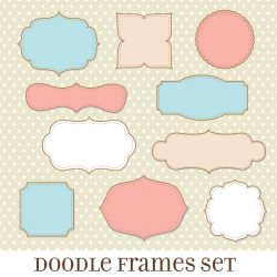 doodle frame, frames and borders, clipart frames, commercial ...