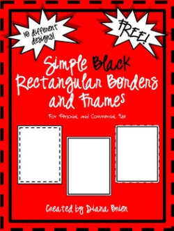 Free Simple Black Rectangular Frames & Borders Clip Art for Commercial Use