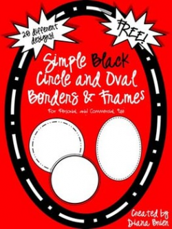Free Simple Black Circle & Oval Frames & Borders Clip Art for Commercial Use