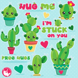 Cactus clipart commercial use, vector graphics, digital - CL1050