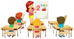Math teacher teaching children in class - Download Free ...