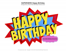 Superhero Printables in 2019 | Happy birthday superhero ...