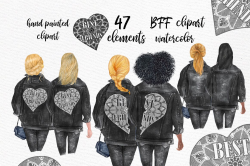 Best Friends Clipart,SOUL SISTERS CLIPART, Bff clipart,