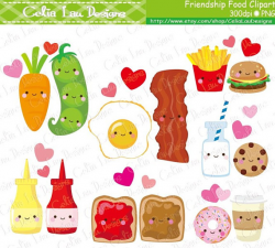 Friendship Food Cartoon, Best Friend Cute Clip Art / Cute ...