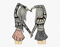 Girllove Sticker - Best Friends Drawing #2311823 - Free ...