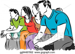 Vector Art - Group friends vector illustration. eps. EPS ...