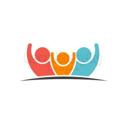 Custom Logo Design Premade Logo Family people group of three ...