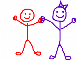 Stick Figure Kids/friends Clip Art at Clker.com - vector ...