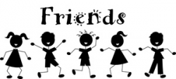 Friends clipart image stick kids silhouettes - Clipartix