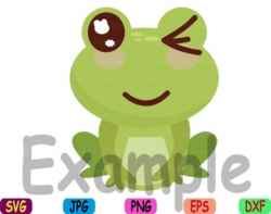 Kawaii Faces Frog Clip Art animal Party happy smile sweet birthday svg  props 86s