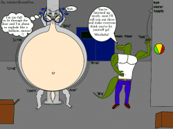 Wolf Water Bloat by WaterBloatFan -- Fur Affinity [dot] net