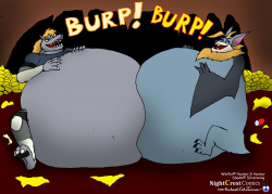 Blonde Bloated Burpers by k9manx90 -- Fur Affinity [dot] net