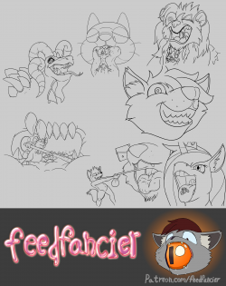 Patreon Reward Doodles - August 2019 by kdanielss -- Fur ...
