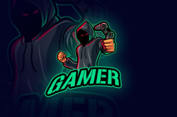 Anonymous Evil Hooded Gamer Mascot Logo by Suhandi on Envato Elements