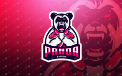 Panda mascot logo gamer panda esports log | Esports logo ...