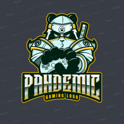 Gaming Logo Maker Featuring a Panda Warrior 2755