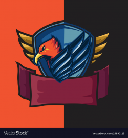 Esport gaming logo with theme blue-winged