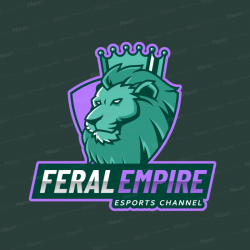 Gaming Logo Template Featuring a Lion with a Crown 2704h