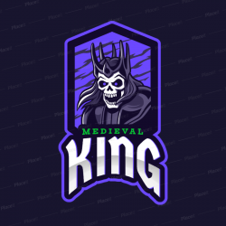 Gaming Logo Maker Featuring a King Skeleton 2620