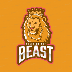Gaming Logo Maker with a Brave Lion Illustration 2620a