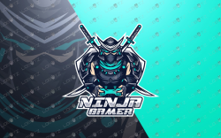 Gamer Ninja Mascot Logo Gamer Ninja eSports Logo Gaming Logo - Lobotz