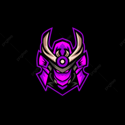 Purple Samurai E Sports Logo For Gaming Mascot Or Twitch ...