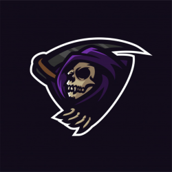 Grim reaper esport gaming mascot logo template Vector ...