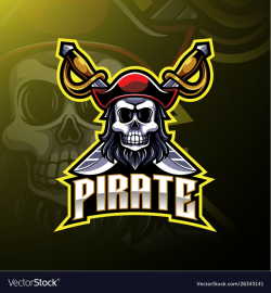 Pirates mascot gaming logo design